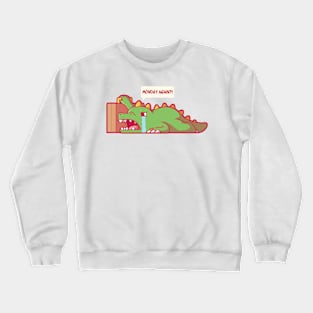 Dinosaur Working Funny Crewneck Sweatshirt